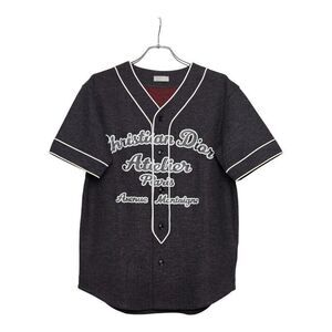 Dior 21AW Atelier Short Sleeve Shirt Baseball Shirt Size: XS 213j530a0663 Gray